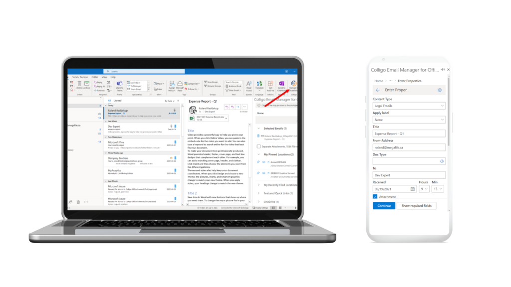 Save Email to SharePoint from Outlook 365 I Colligo