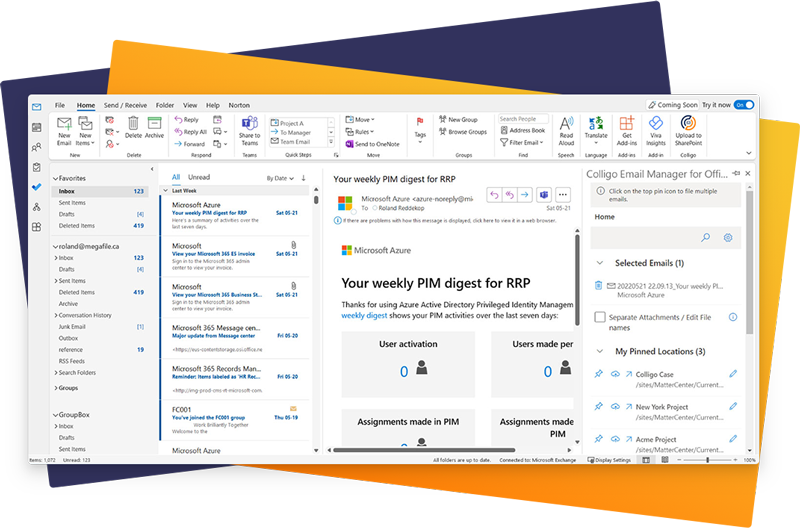 Colligo Email Manager for Microsoft 365 - Outlook SharePoint Connect