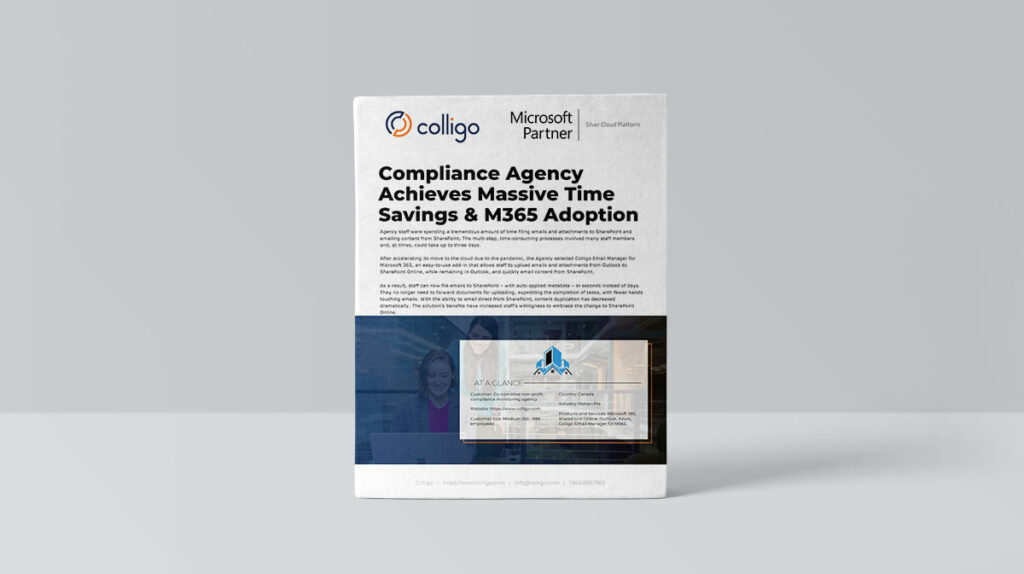 Compliance Agency Achieves Massive Time Savings & M365 Adoption. Case study image