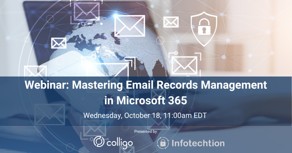 Mastering Email Records Management in Microsoft 365 webinar banner