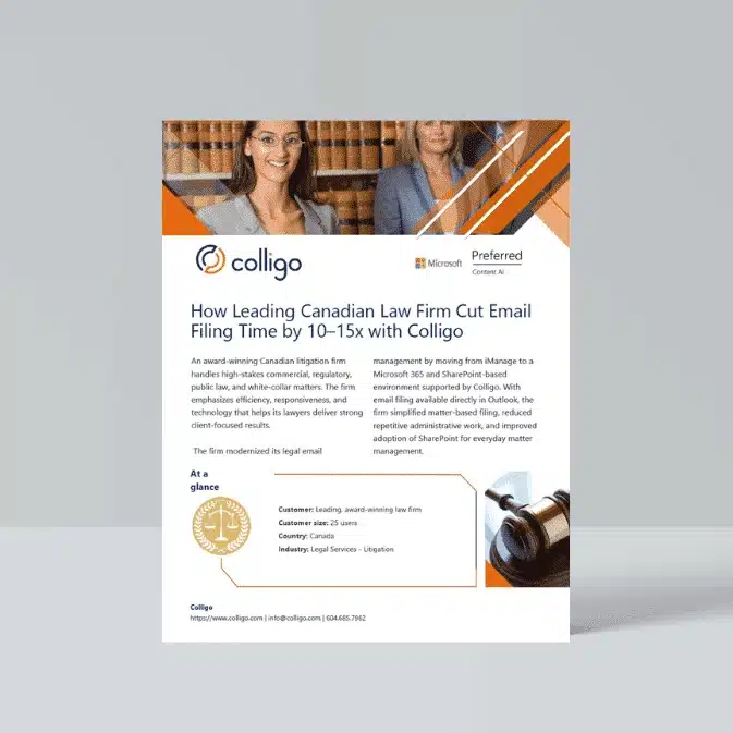 Leading Canadian Law Firm Cuts Email Filing Time by 10–15x